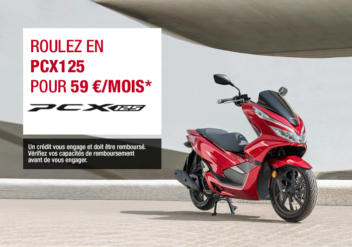 Roulez en Honda PCX 125 pour 59 €/ mois !